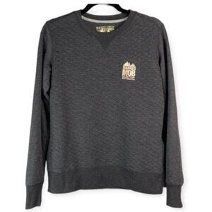 Married To The Mob + Burton Collab Quilted Crewneck Sweatshirt Grey Gold S